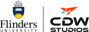 Flinders University and CDW Studios logo